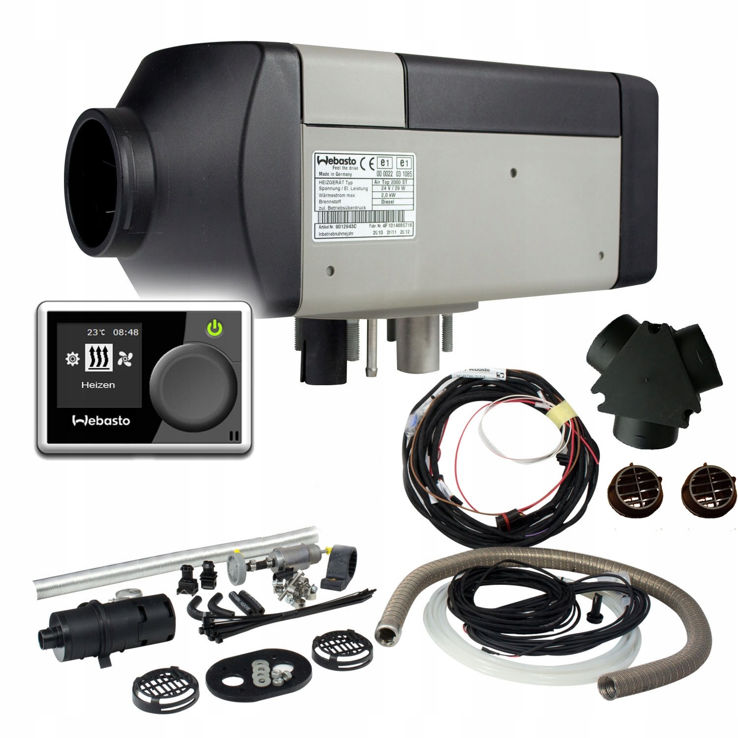 Webasto heater kit for vehicle installation